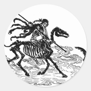 Sticker Rond "Le jour des morts" circa 1901