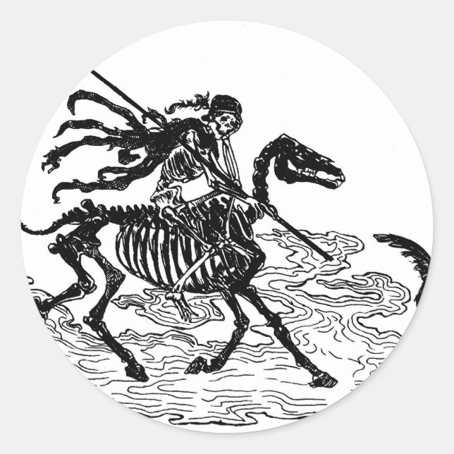Sticker Rond "Le Jour des Morts" vers 1901 (Devant)