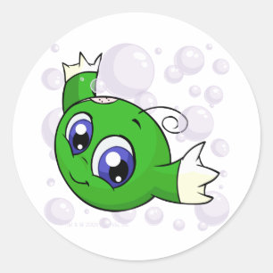 Sticker Rond Le Kiko vert traverse le lac Kiko