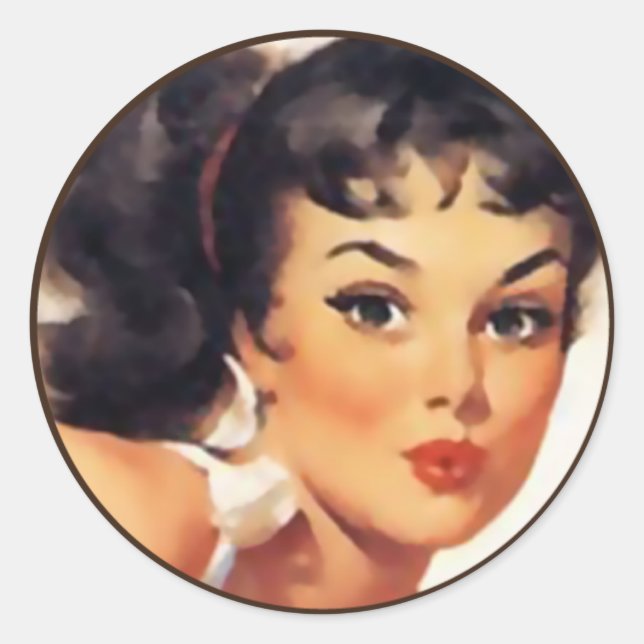 Sticker Rond Le kitsch Bitsch : Portraits Pin- (Devant)
