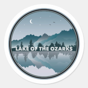 Sticker Rond Le Lac Des Ozarks Missouri Réflexion