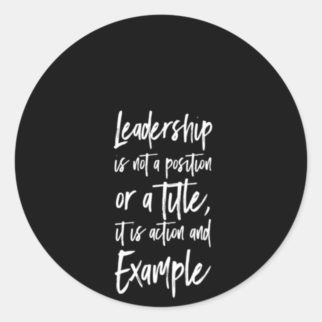 Sticker Rond le leadership est un exemple (Devant)