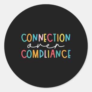 Sticker Rond Le lien entre la santé mentale et la conformité Au