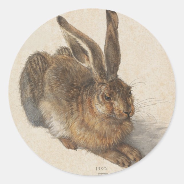 Sticker Rond Le lièvre (Devant)