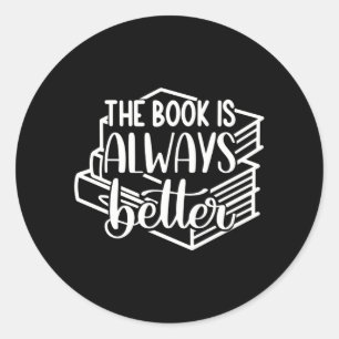 Sticker Rond Le LIVRE Est Toujours Mieux