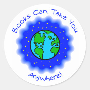 Sticker Rond Le livre peut vous prendre pour arrondir des