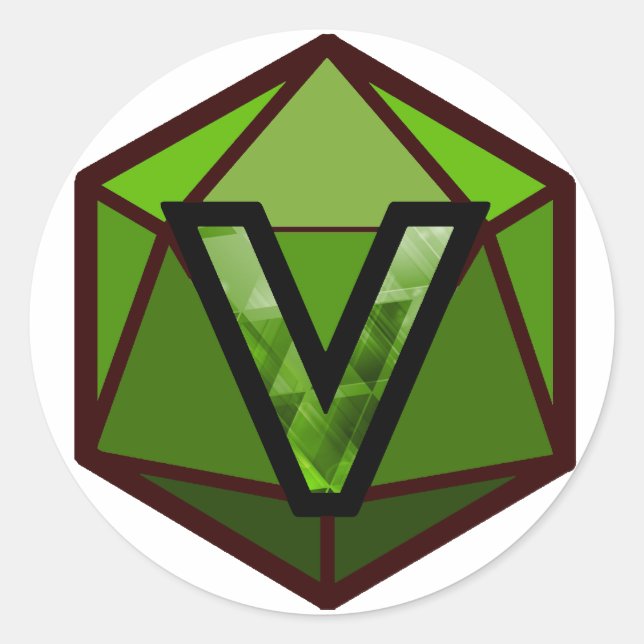 Sticker Rond Le logo de "ÉQUIPE de VERT" de courant d'INVICTUS (Devant)
