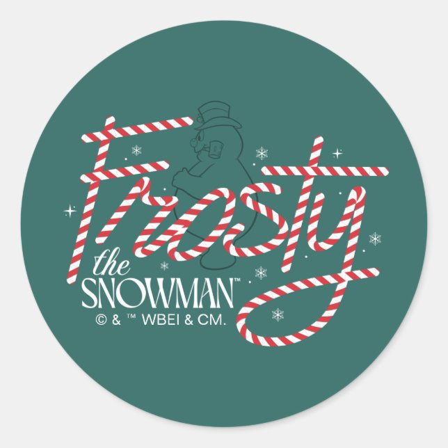 Sticker Rond Le logo du Sucre de canne Snowman Frosty (Devant)