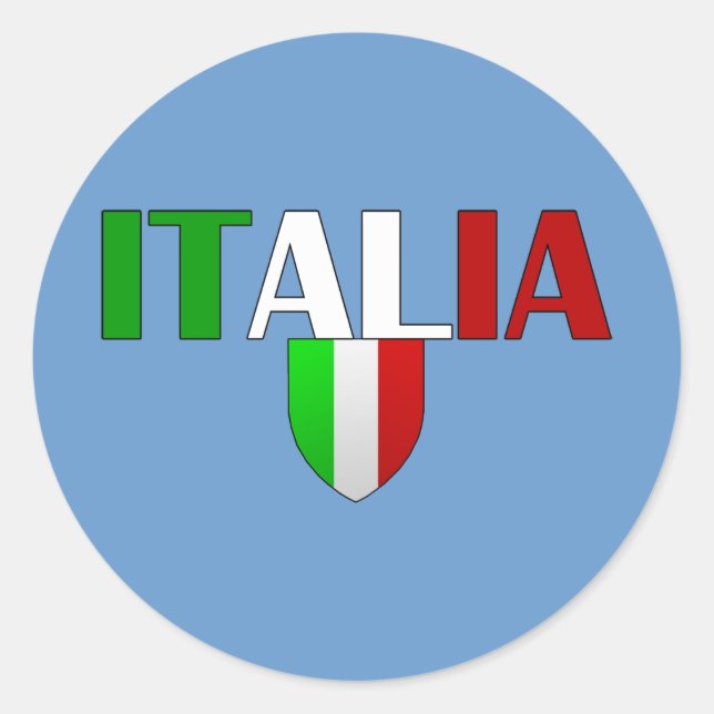 Sticker Rond Le logo italien drapeau de l'Italie bouclier pour  (Devant)
