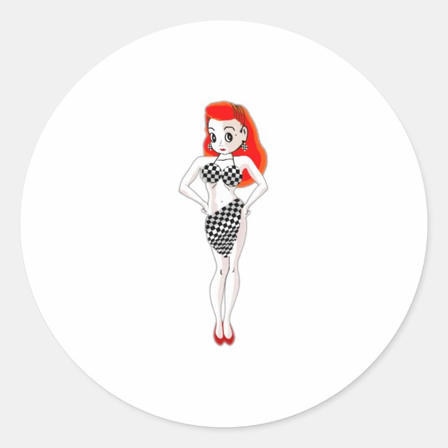Sticker Rond Le look (Devant)