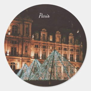 Sticker Rond Le Louvre, Paris, France