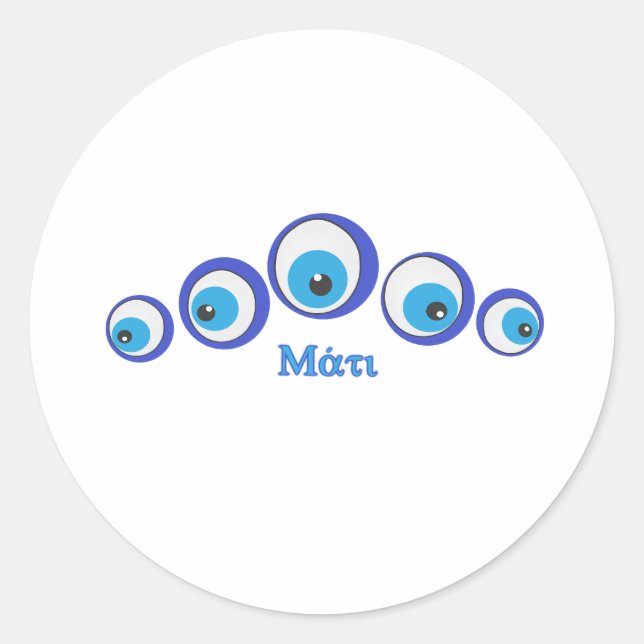 Sticker Rond Le mal de l'oeil (Devant)