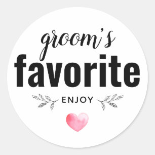 Sticker Rond Le mariage favori de Groom