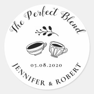 Sticker Rond le mariage monogramme parfait