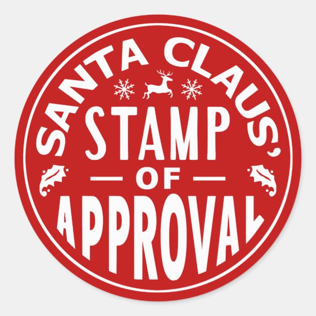 Sticker Rond Le marteau de Noël du Père Noël (Devant)