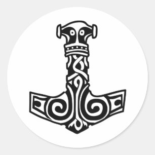 Sticker Rond Le marteau du Thor