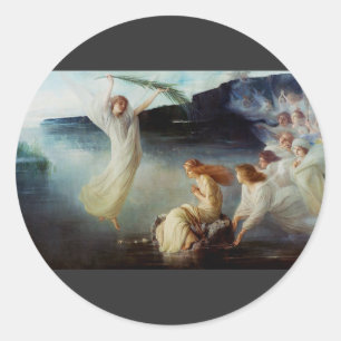 Sticker Rond Le martyre de Sainte Christine Art
