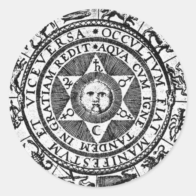 Sticker Rond Le Masqué Devient Manifeste (Devant)