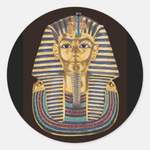 Sticker Rond Le masque d'or de Tutankhamon