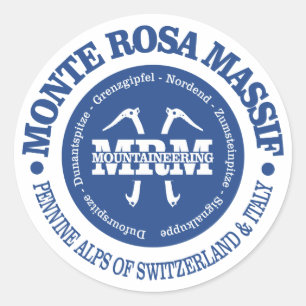 Sticker Rond Le massif du Monte Rosa