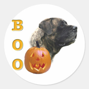 Sticker Rond Le mastiff Brindle huent l'autocollant