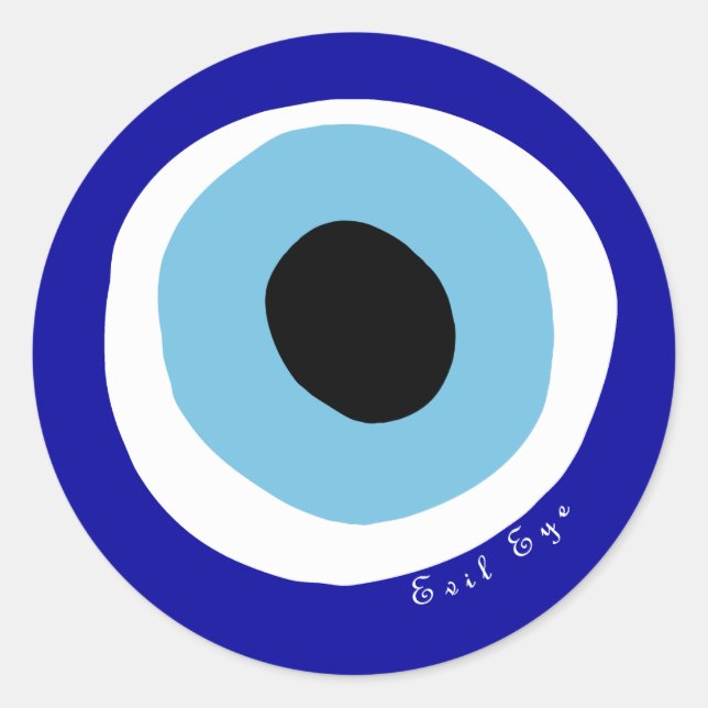 Sticker Rond Le mauvais oeil (Devant)