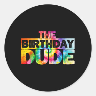 Sticker Rond Le mec d'anniversaire