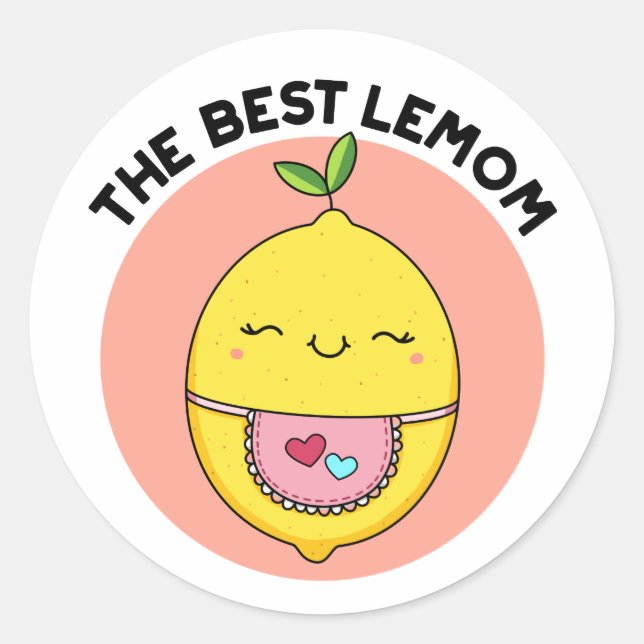 Sticker Rond Le meilleur citron amusant citron (Devant)