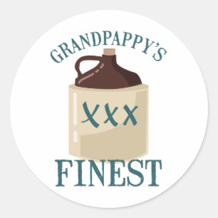 Sticker Rond Le meilleur de grand-papy