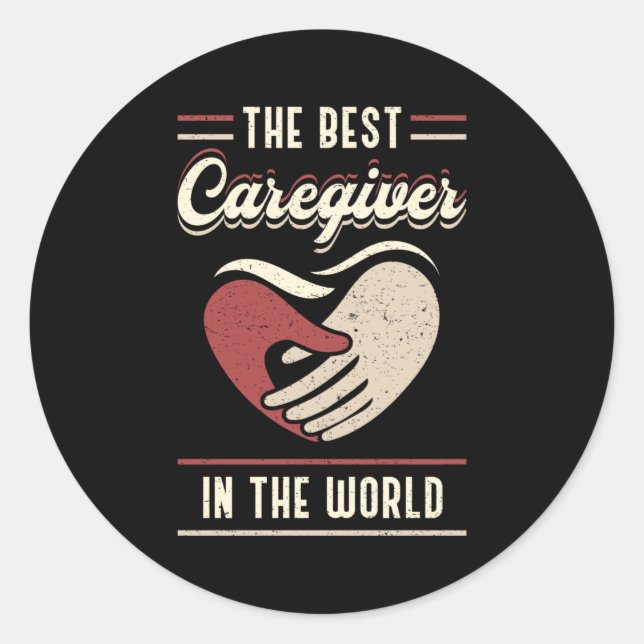 Sticker Rond Le Meilleur Gardien Dans Le Monde Soins Infirmiers (Devant)