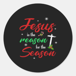 Sticker Rond Le meilleur Jésus est pour la saison Noël