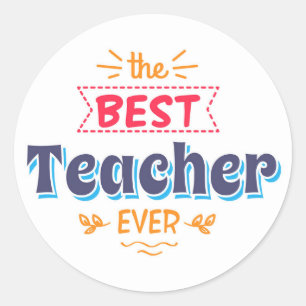 Sticker Rond Le meilleur professeur jamais