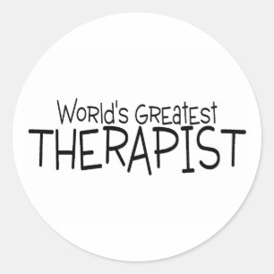 Sticker Rond Le meilleur thérapeute du monde
