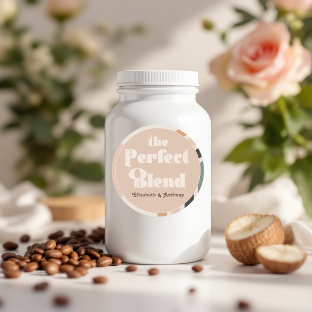 Sticker Rond Le Mélange Parfait Boho Round Wedding Favoriser (The Perfect Blend Boho Round Wedding Favor Classic Round Sticker)
