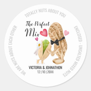 Sticker Rond Le mélange parfait d'écrous drôle   Traité de mari