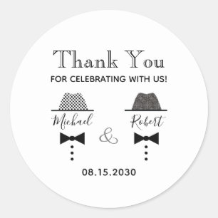 Sticker Rond Le Merci Mariage gay est favori