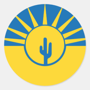 Sticker Rond Le MESA, Arizona, Etats-Unis diminuent