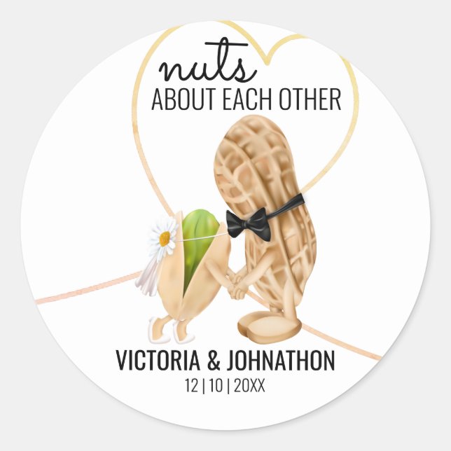 Sticker Rond Le Mix Nuts Parfait Drôle | Traitement Mariage (Devant)