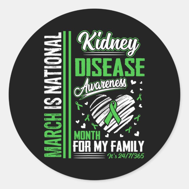 Sticker Rond Le Mois national de sensibilisation aux maladies d (Devant)