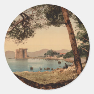 Sticker Rond Le monastère de St Honorat, Cannes, France