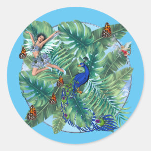 Sticker Rond Le monde de l'Imaginaire lunatique