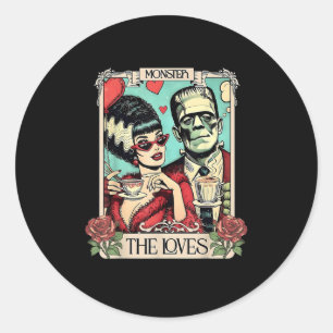 Sticker Rond Le Monster Frankenstein Et Marier Les Amateurs Tar