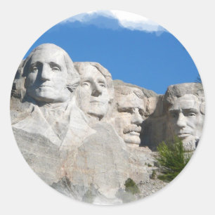 Sticker Rond Le mont Rushmore