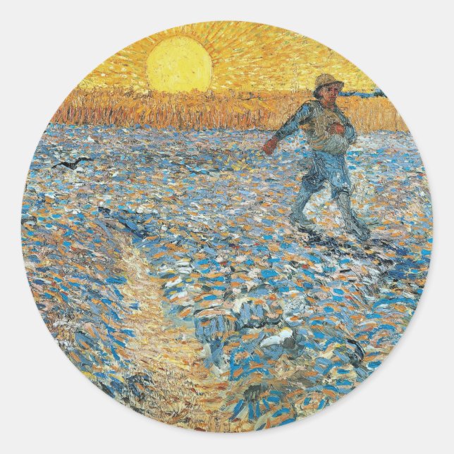 Sticker Rond Le moteur | Vincent van Gogh (Devant)