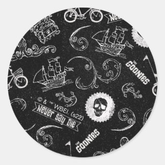 Sticker Rond Le Motif des icônes de Goonies