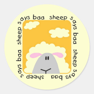 Sticker Rond Le mouton indique le T-shirts et les cadeaux de