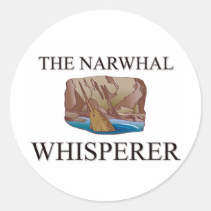 Sticker Rond Le Narwhal Whisperer