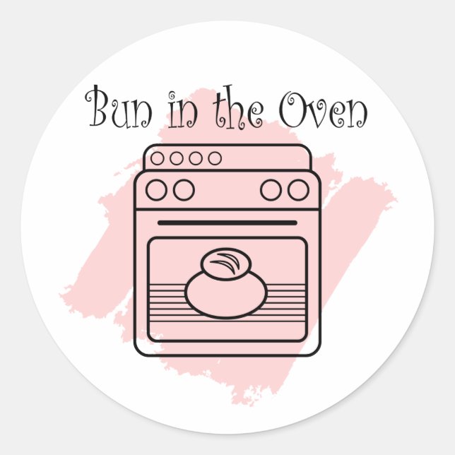 Sticker Rond Le pain au four (Devant)