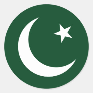 Sticker Rond Le Pakistan/drapeau pakistanais