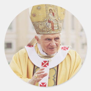 Sticker Rond Le pape Benoît XVI Le Maître de Vérité